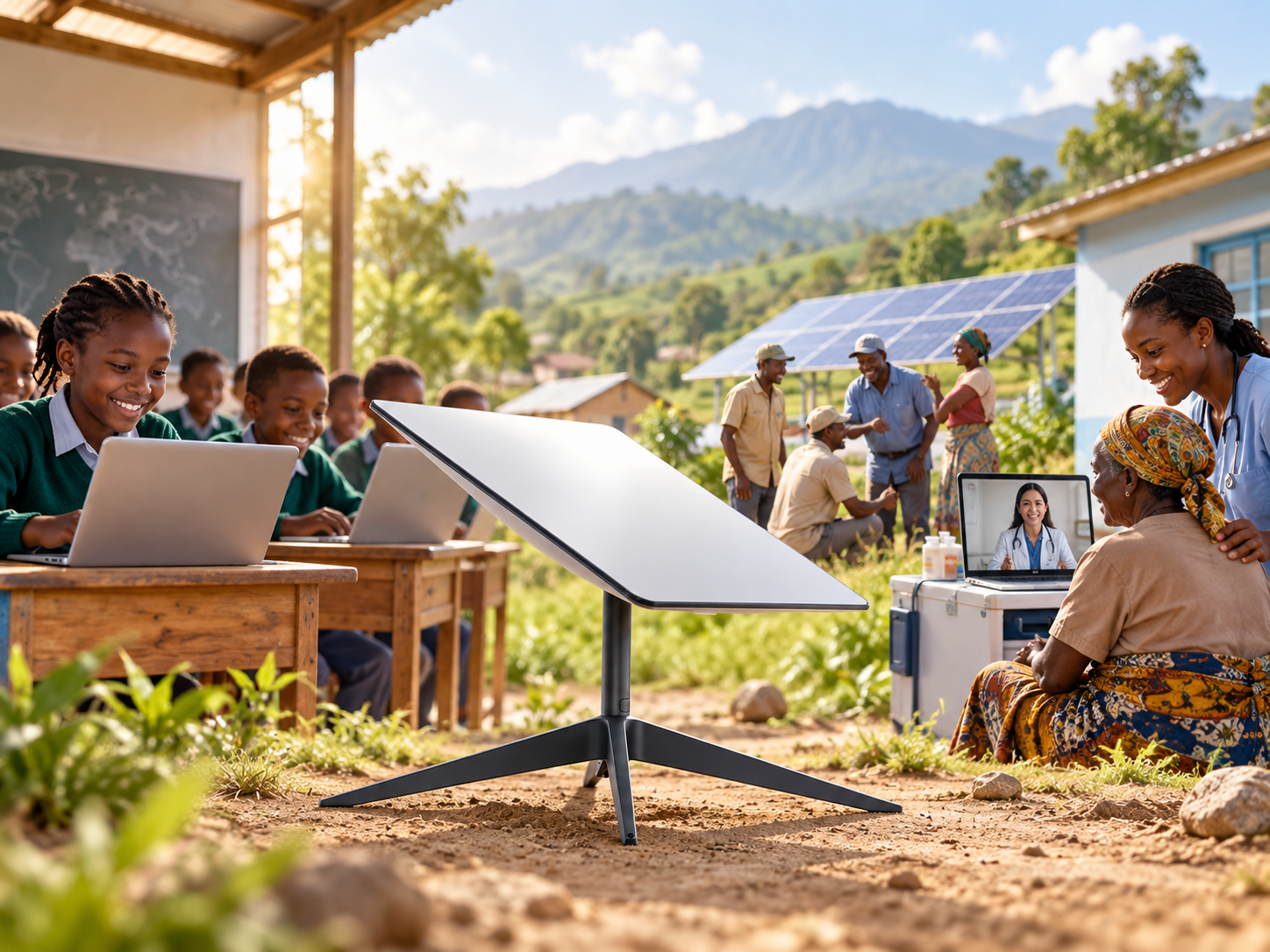 Starlink Impact Plan supporting education, healthcare, community engagement and solar-enabled rural connectivity.